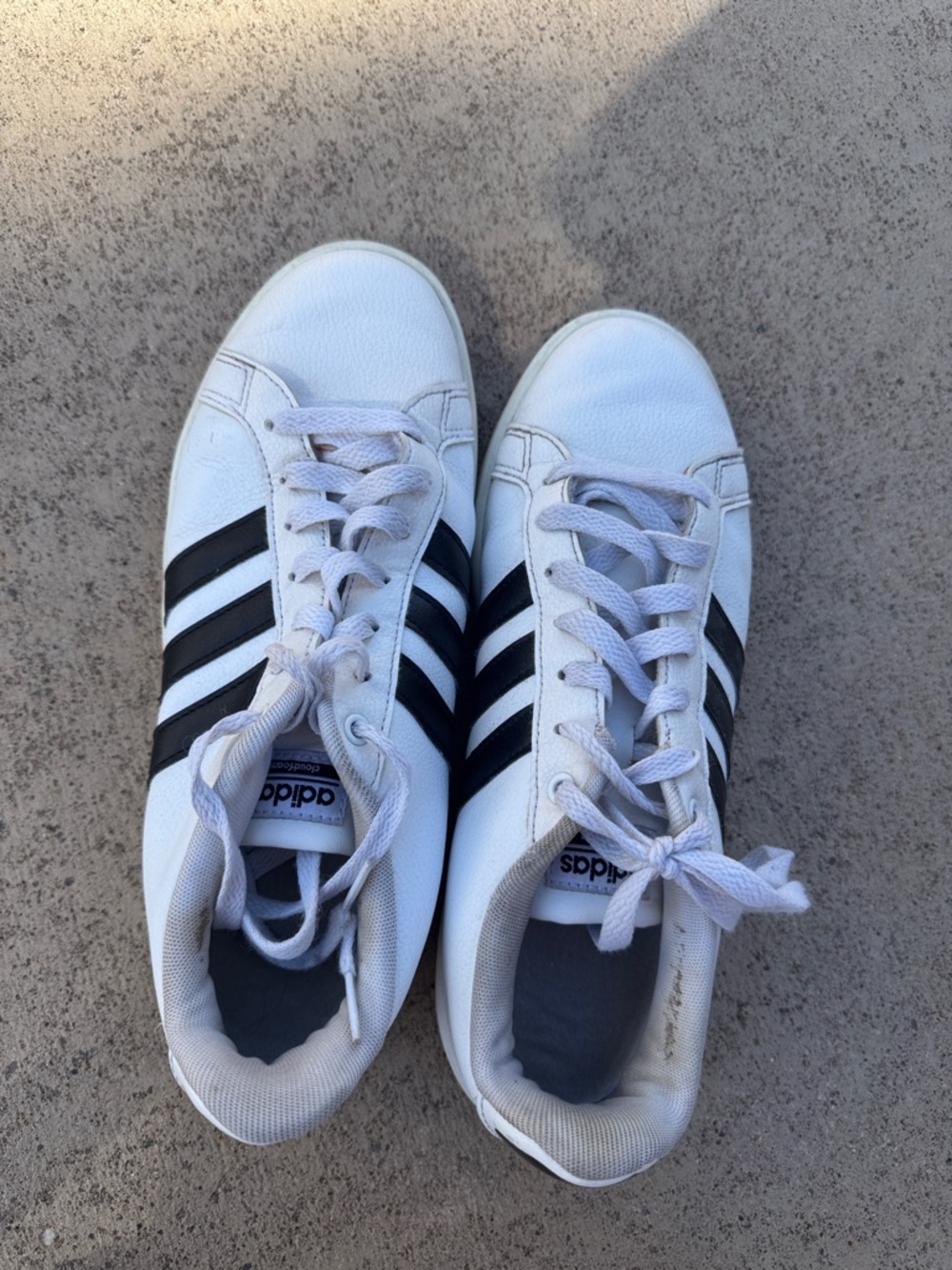 adidas White and Black Low-Top Sneakers